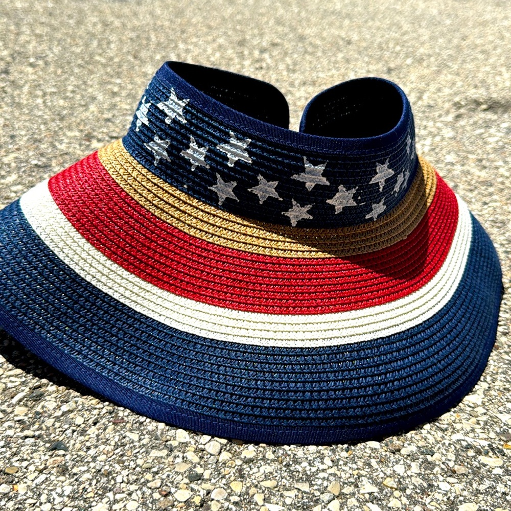 New American Flag visor/hat. GOLF? 4th of July party? It’s perfect